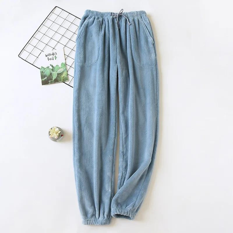 Crewhpo Pantalon De Pyjama Homme En Coton Léger - Taille élastique Avec Cordon - Poches Latérales - Couleurs Noir, Gris, Marine - S-3XL