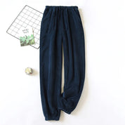 Pantalon de pyjama disponible en deux couleurs en matière Pilou polaire pour homme