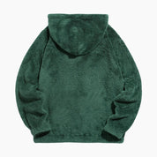 Pull de couleur verte avec motif en matière Pilou Pilou pour femme
