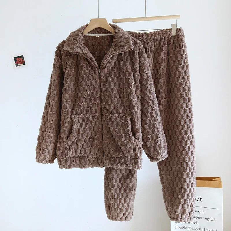 Pyjama chaud femme grande taille, pyjama femme chaude Pilou Pilou