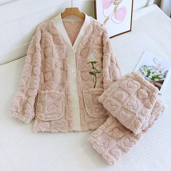 Pyjama Pilou Pilou Adulte Motif Cœur