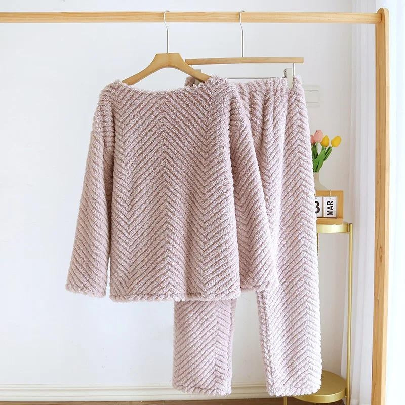 Pyjama mauve très confortable en Pilou Pilou pour femme