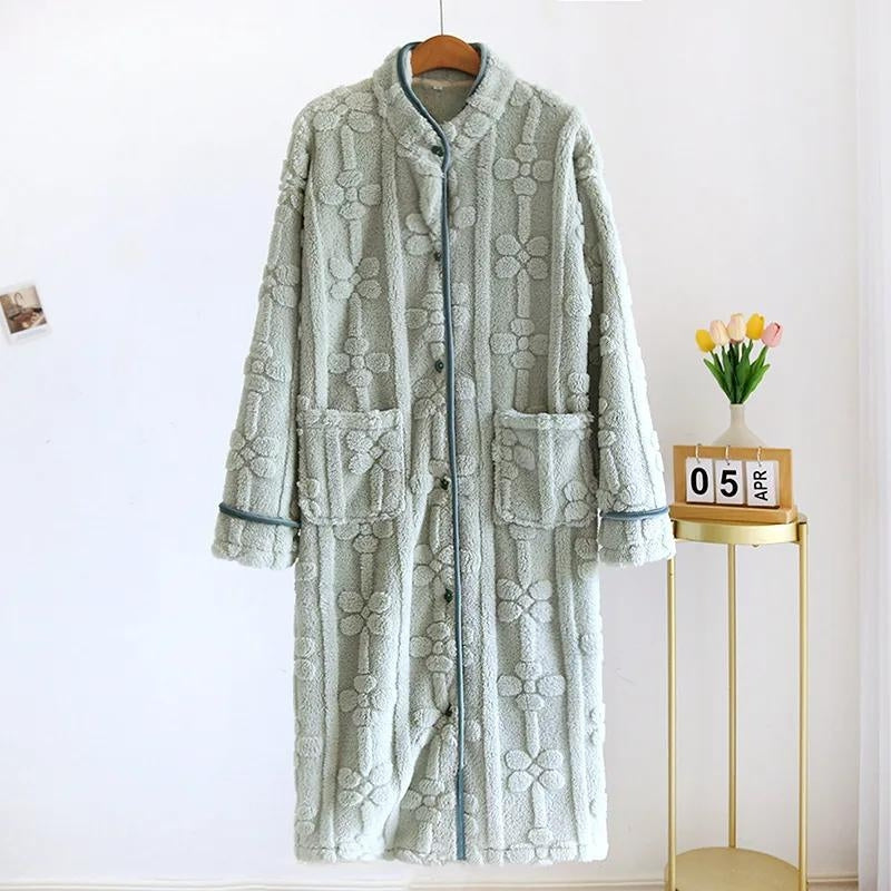 Robe de chambre femme molleton, robe de chambre en molleton