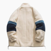 Veste tricolore en matière doudou