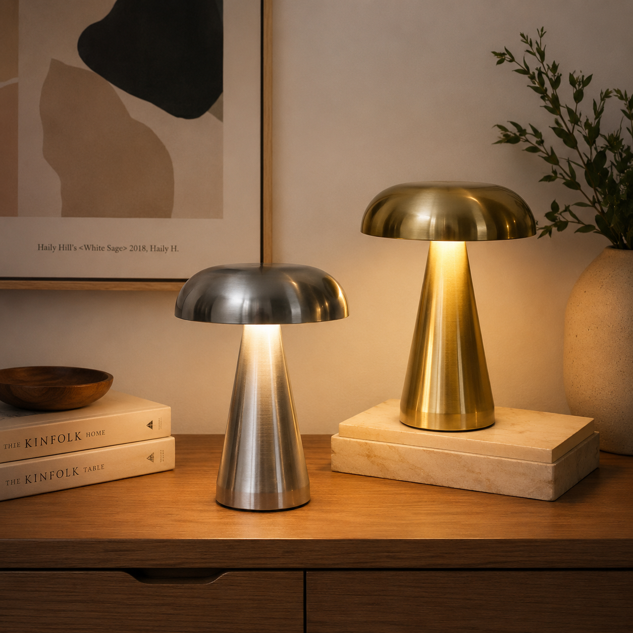 lampe champignon élégance lumière douce et chaleureuse
