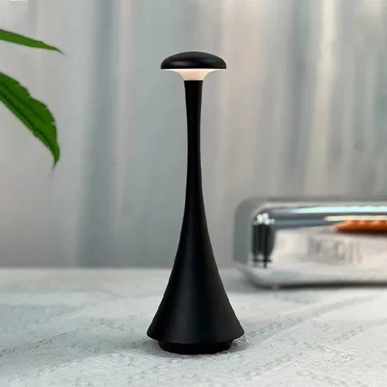 lampe flamme douce noire