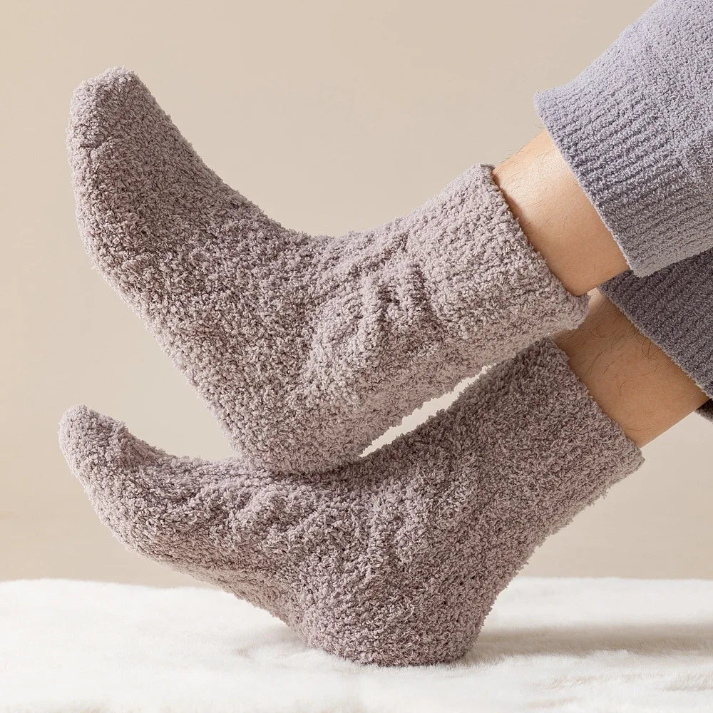 lot de 5 chaussettes pilou pilou douces pour l’hiver