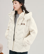 manteau femme blanc cassé
