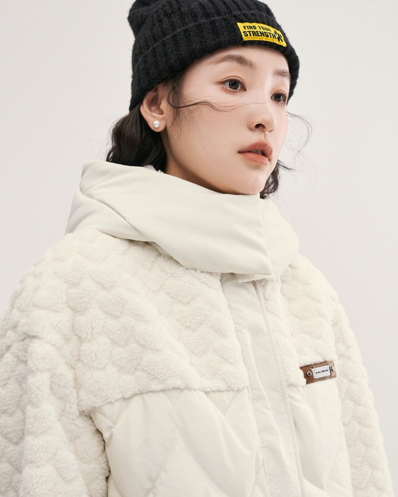 manteau long blanc cassé femme