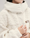 manteau laine blanc cassé femme