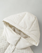 manteau long femme blanc cassé