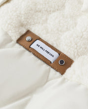 manteau blanc cassé femme laine