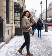 manteau femme polaire style vintage