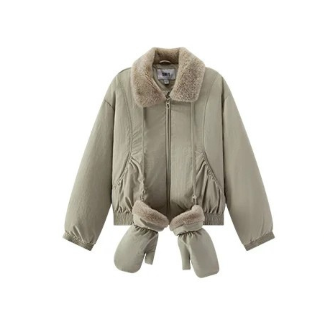 manteau polaire femme rétro doux et chaud pour l’hiver