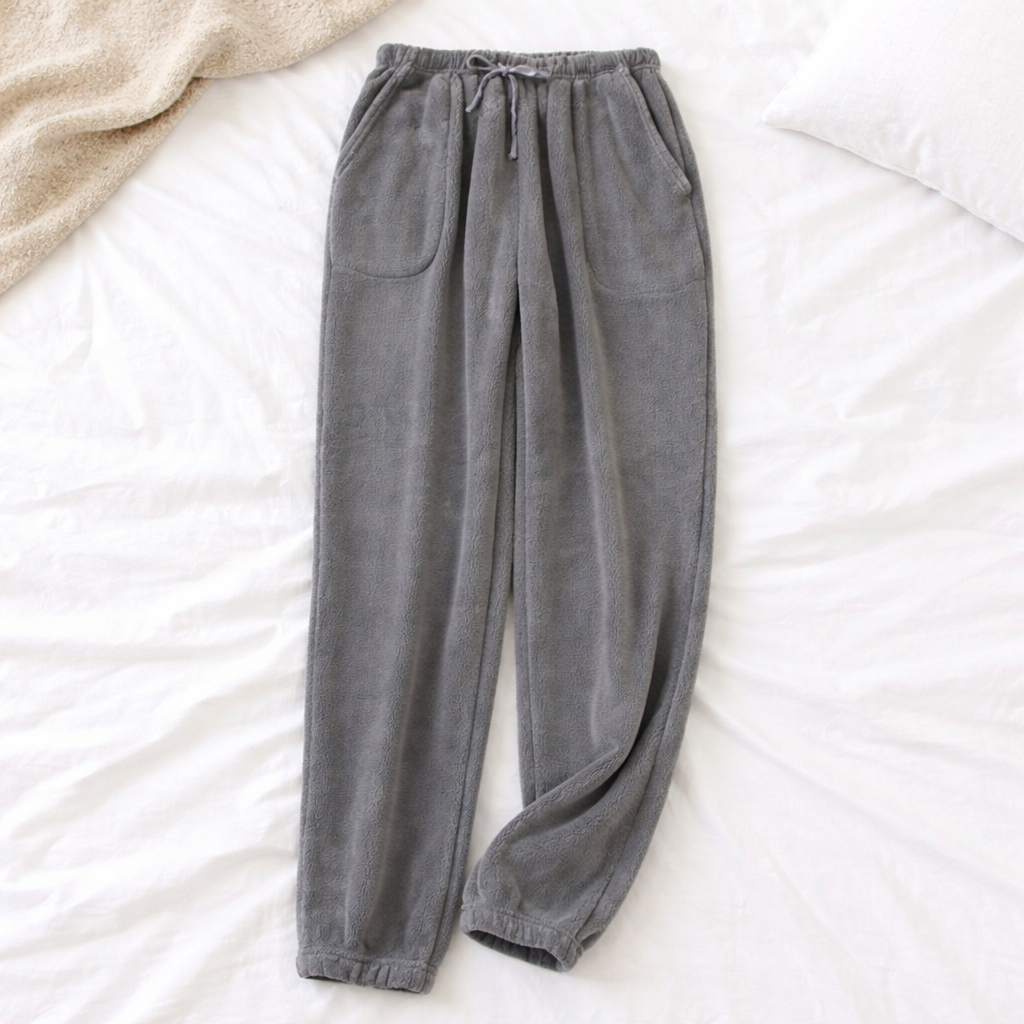 pantalon de pyjama homme flanelle gris