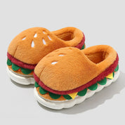 pantoufles hamburger en pilou pilou