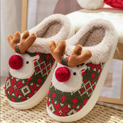 pantoufles renne de Noël pour femme style cocooning