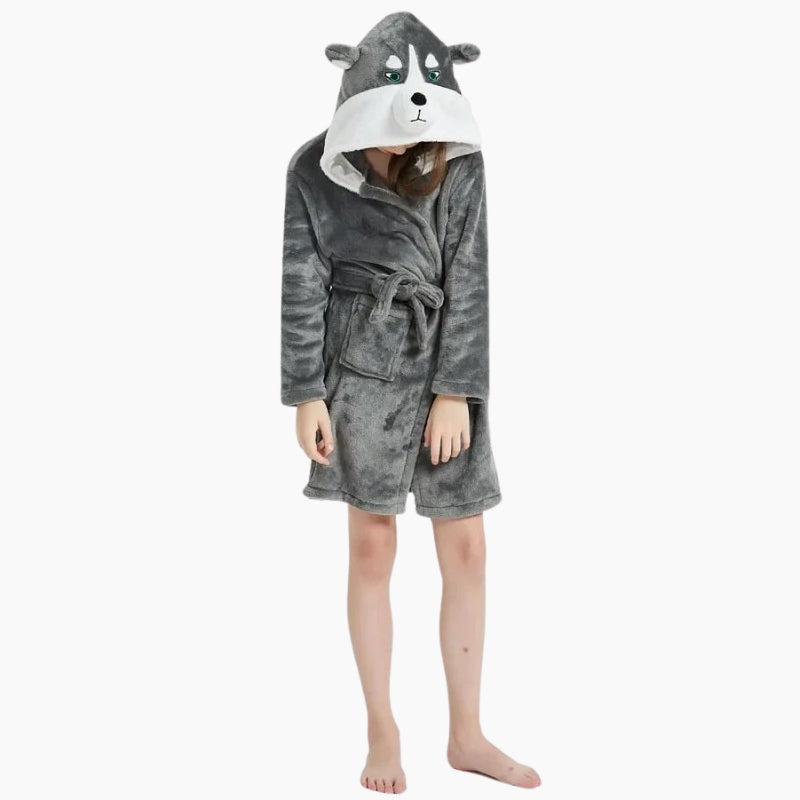 Peignoir polaire fille style husky