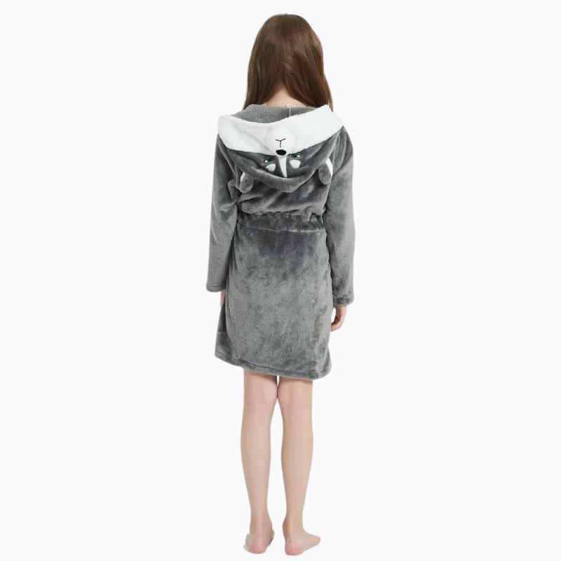 Peignoir polaire fille style husky
