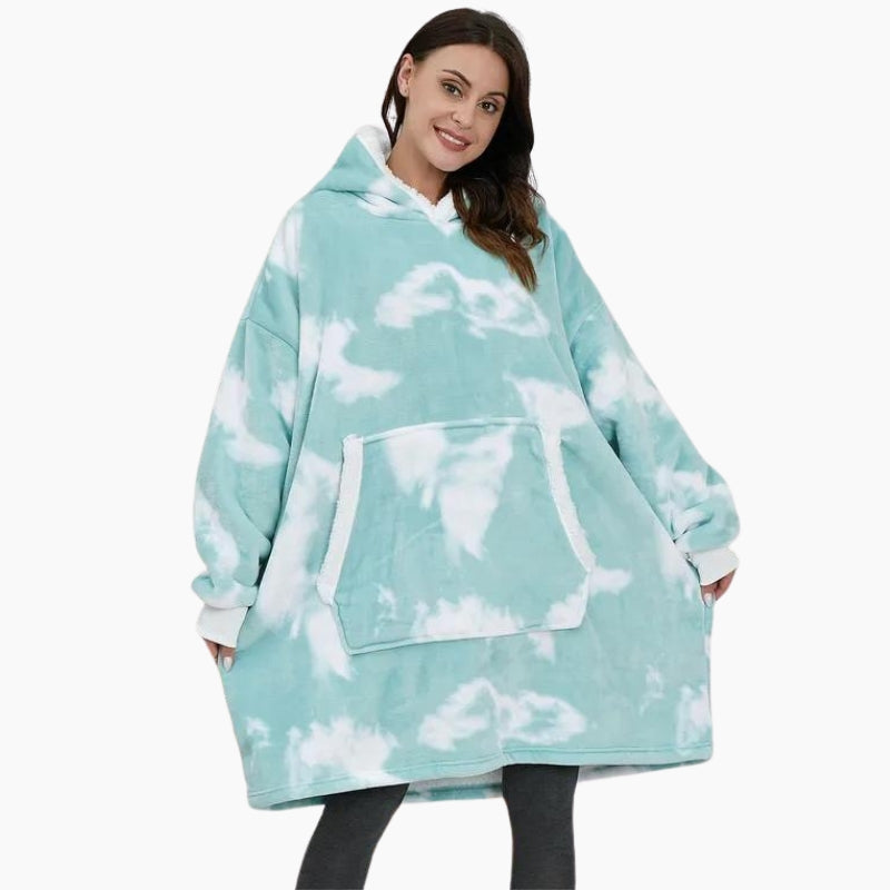 Plaid polaire avec manches vert