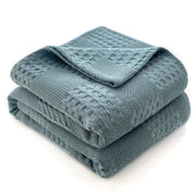 plaid cocooning estival bleu