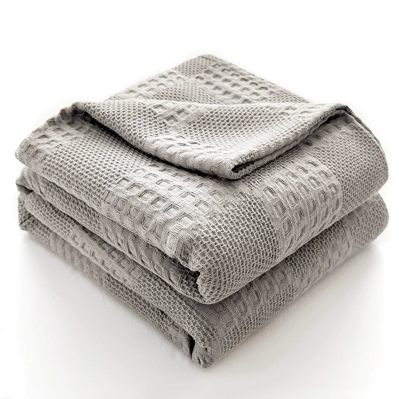 plaid cocooning estival gris 