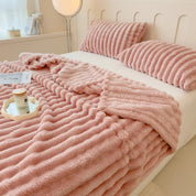 plaid pilou cocon de douceur rose