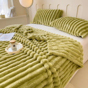 plaid pilou cocon de douceur vert
