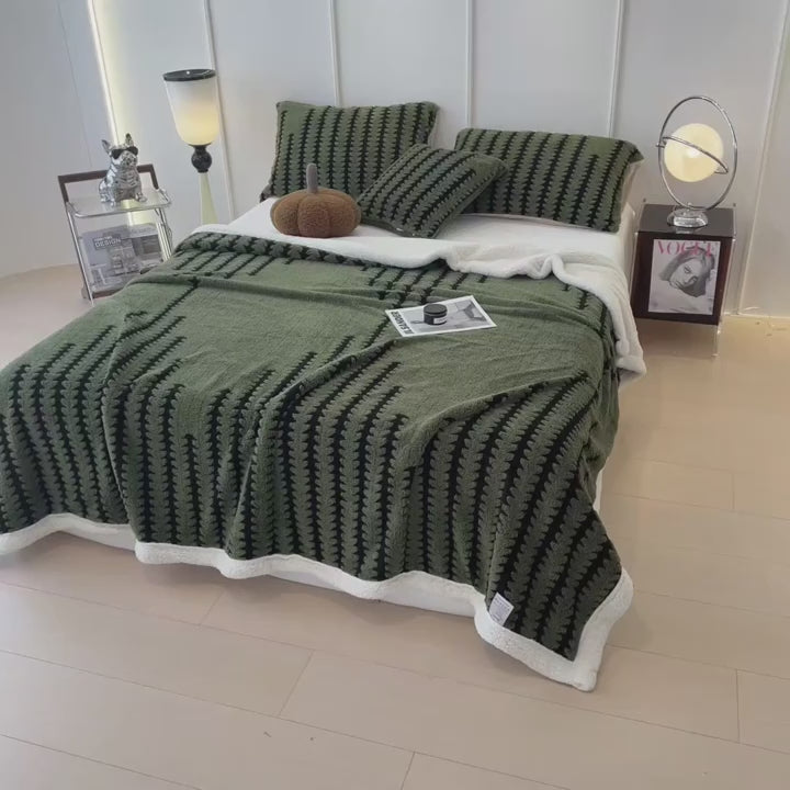 Plaid chaud avec doublure sherpa blanche