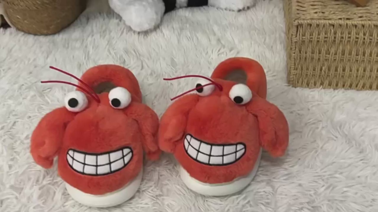 Chaussons Pilou Pilou crabe avec yeux en relief