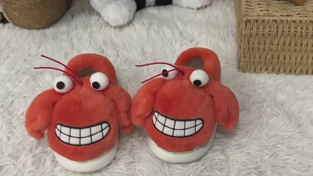 Chaussons Pilou Pilou crabe avec yeux en relief