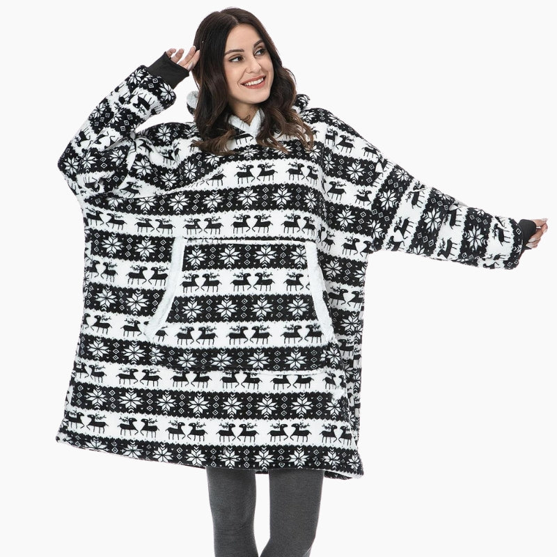 Pull plaid Noël noir Pilou Pilou