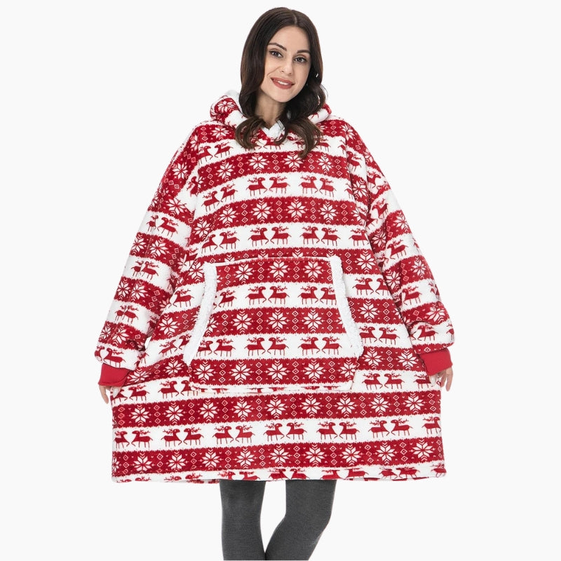 Pull plaid Noël rouge Pilou Pilou