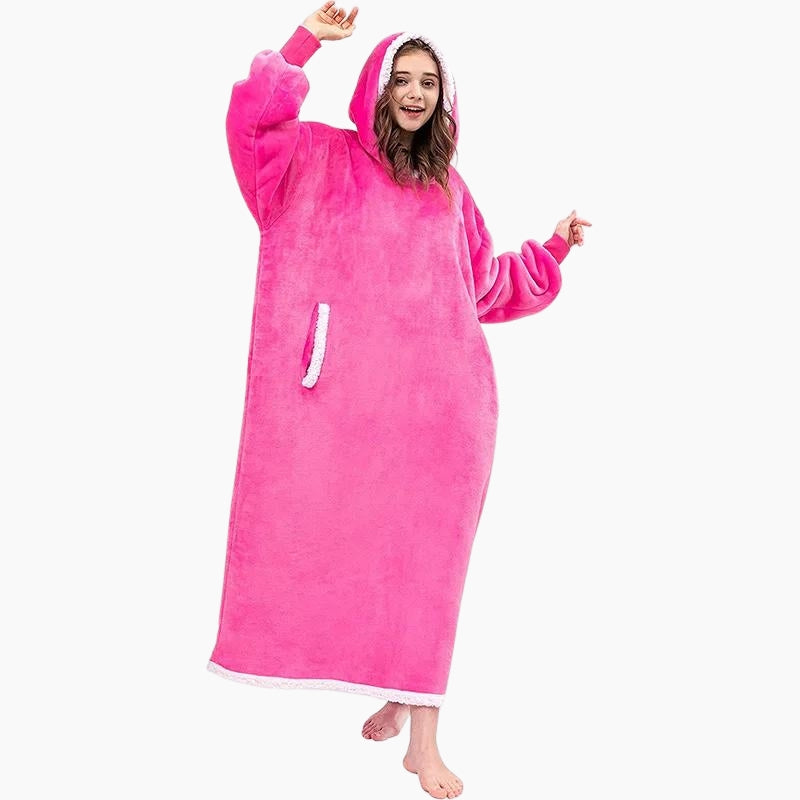 Pull plaid XXL rose Pilou Pilou