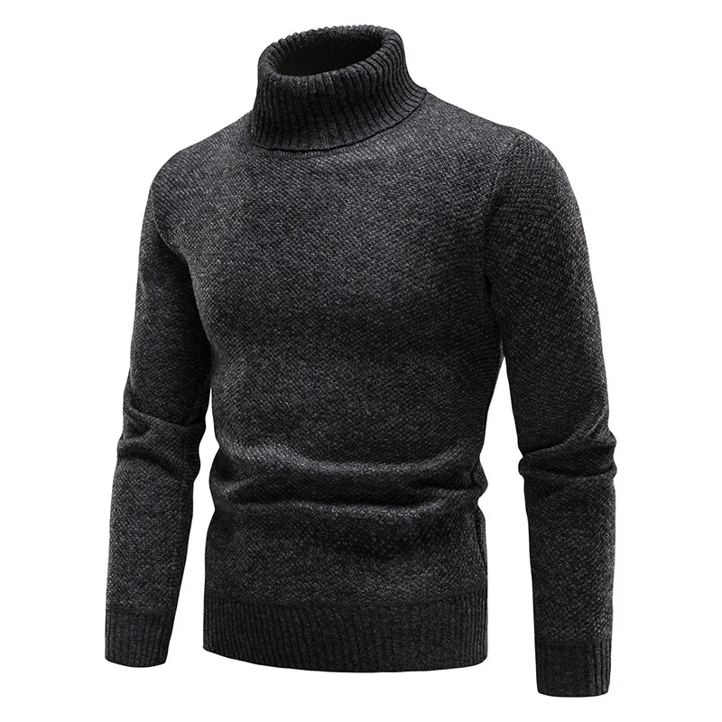 pull col roulé homme couleur noir