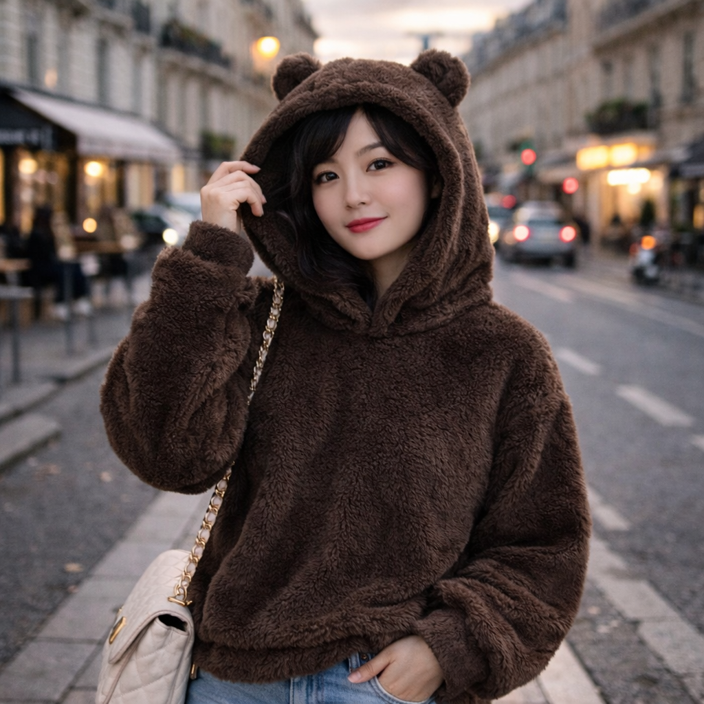 pull pilou pilou femme lapin tenue cosy hiver