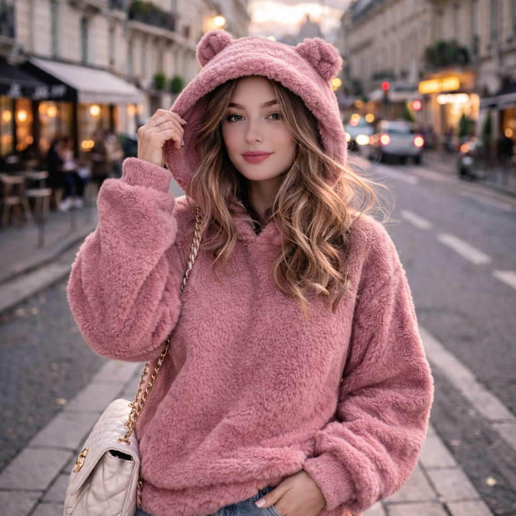 pull pilou pilou lapin femme tenue cosy hiver