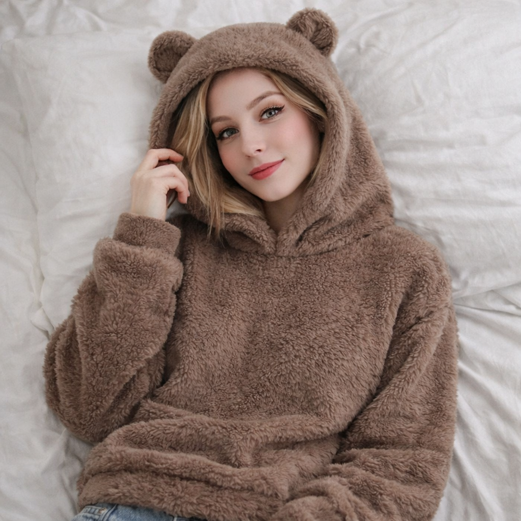 pull pilou pilou original oreilles lapin doux et chaud