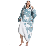 pull plaid cocooning ours polaire