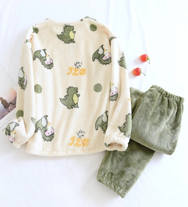 Pyjama à motifs de dinosaures en matière Pilou Pilou