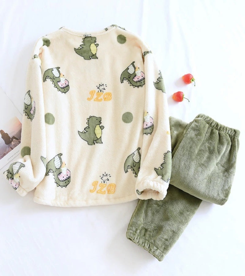 Pyjama à motifs de dinosaures en matière Pilou Pilou