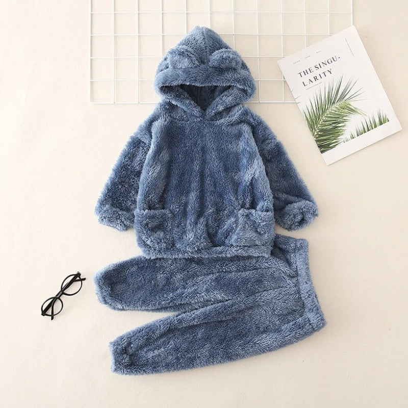 Pyjama tout doux pour bébé forme combi - 100% coton pilou, Flocons.