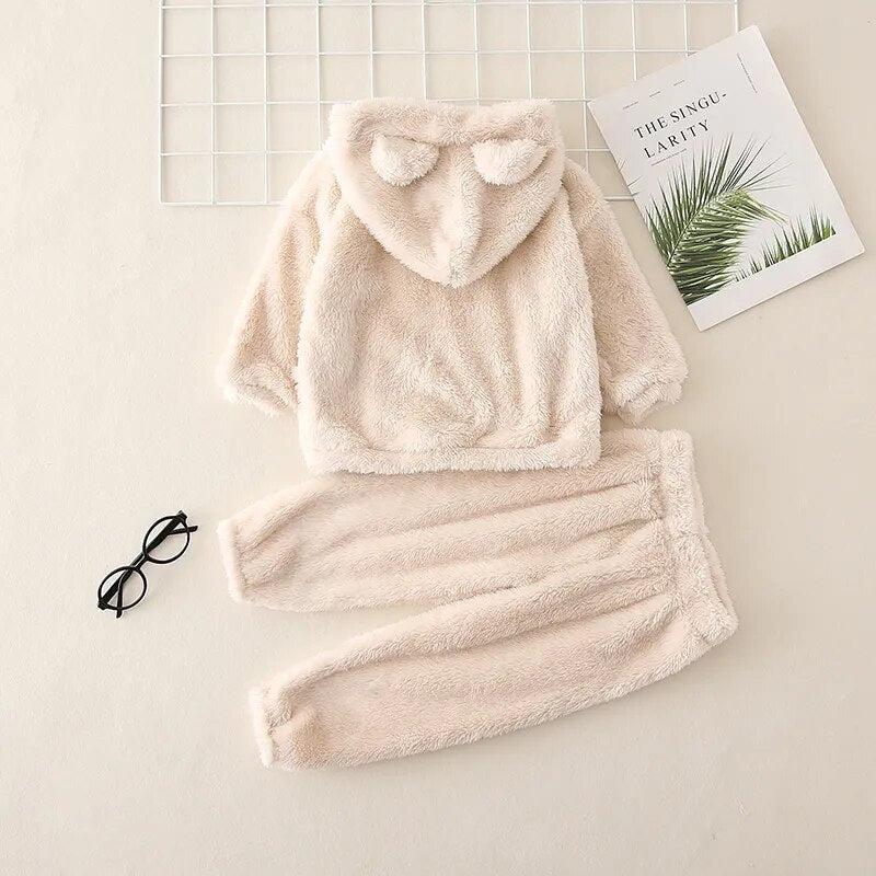 Pyjama couleur crème en Pilou Pilou pour bébé