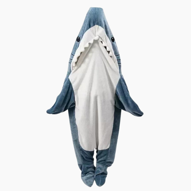 Combinaison pyjama requin mixte en matière polaire