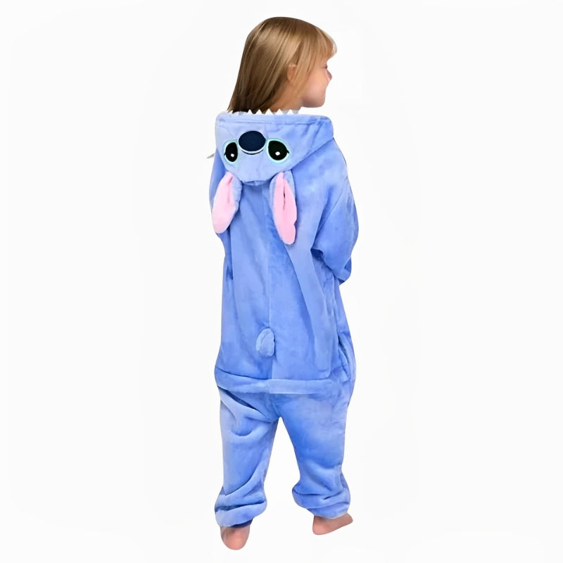 Combinaison pyjama Stitch en matière polaire pour fille