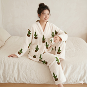 pyjama adulte blanc motifs cactus