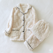 pyjama femme pilou pilou carreaux blanc