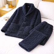 pyjama homme flanelle bleu marine