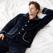 pyjama homme flanelle bleu marine chaud
