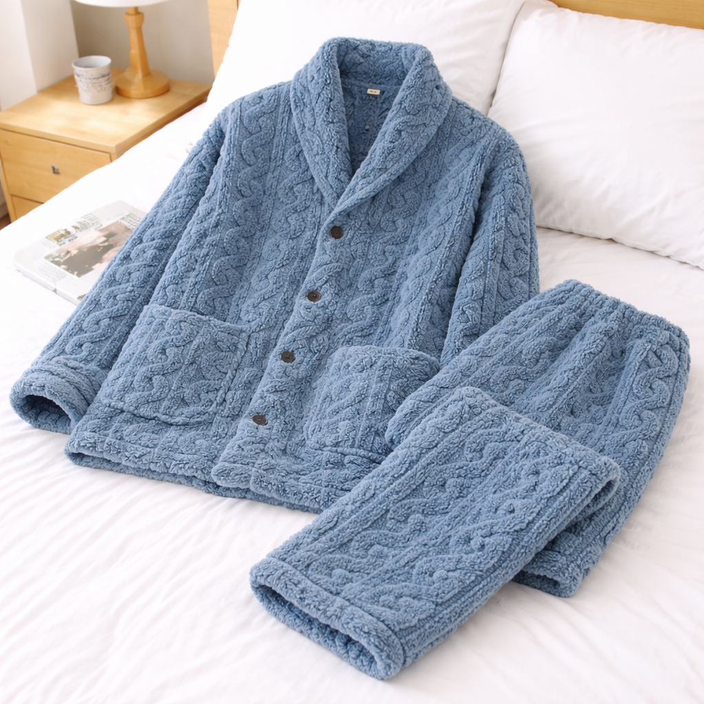 pyjama homme pilou pilou bleu marine